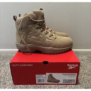Men’s REEBOK Rapid Response RB8650 Stealth 6” Field Tactical Boot Zipper 10.5W